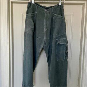 Free People Harem Crop Pant, Pale Blue, Size Small